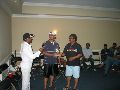 Asif receiving the award